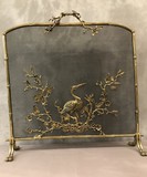 Antique fireplace screen