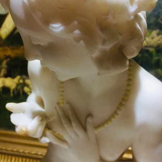Antique sculpture "Girl with a necklace"