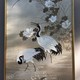 Antique panel "Cranes"