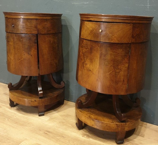 Antique twin bedside tables