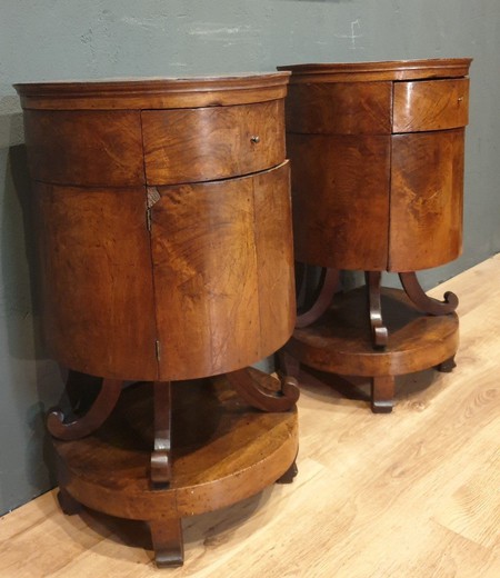 Antique twin bedside tables