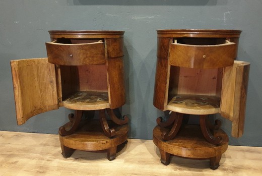 Antique twin bedside tables