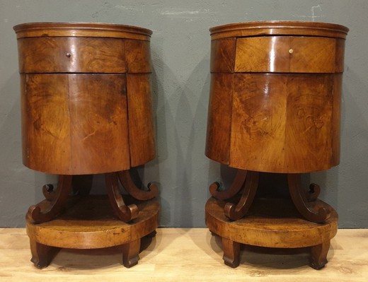 Antique twin bedside tables