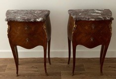 Antique twin bedside tables