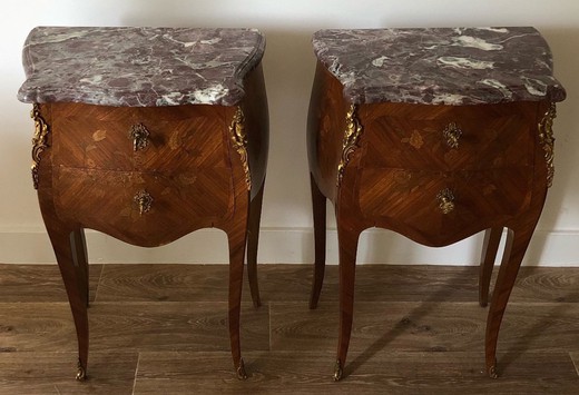 Antique twin bedside tables