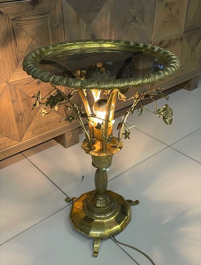 Antique illuminated side table