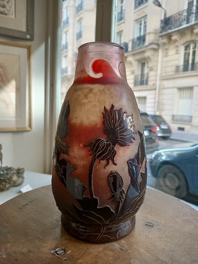 Антикварная ваза Daum Nancy