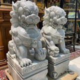 Antique pair sculptures "Fo Dogs"