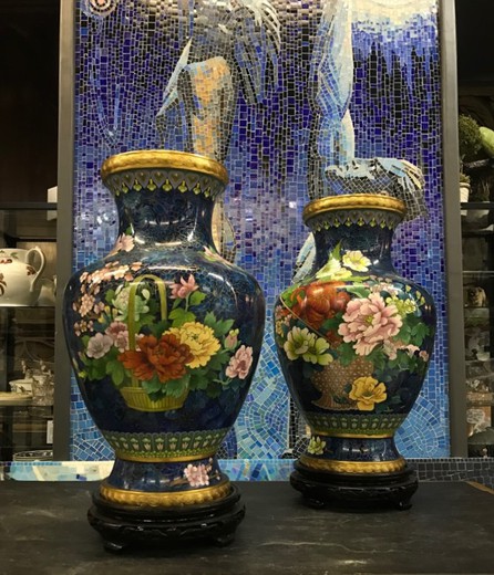 Antique vase cloisonne