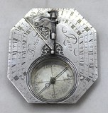 Antique silver sundial 1680s