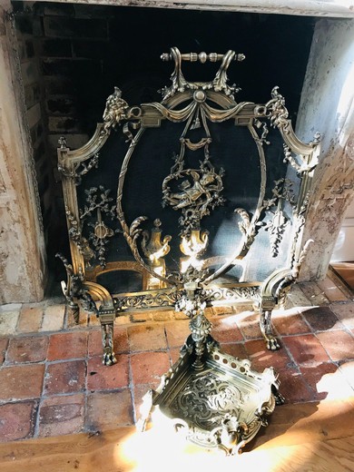 Antique Louis XVI fireplace screen