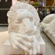 Paired marble sculptures "Lions"