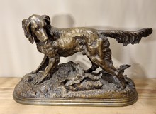 Антикварная скульптура «Охота на зайца»