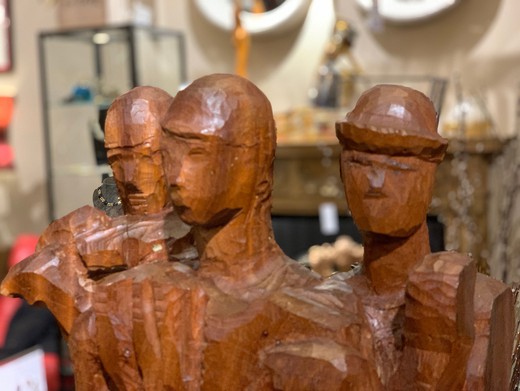 Антикварная скульптура "Трио музыкантов"