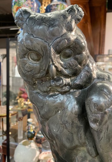 Антикварная скульптура "Учёная сова"
