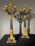 Antique paired candelabra