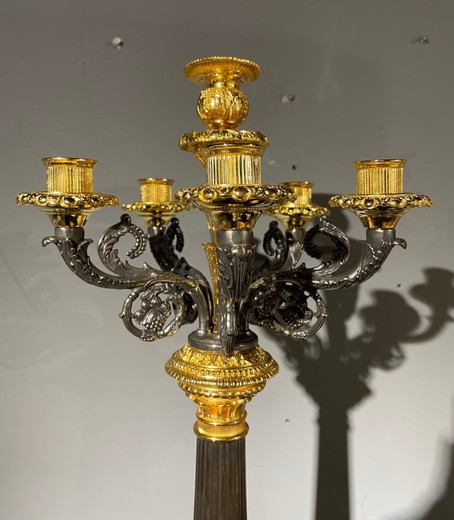 Antique paired candelabra