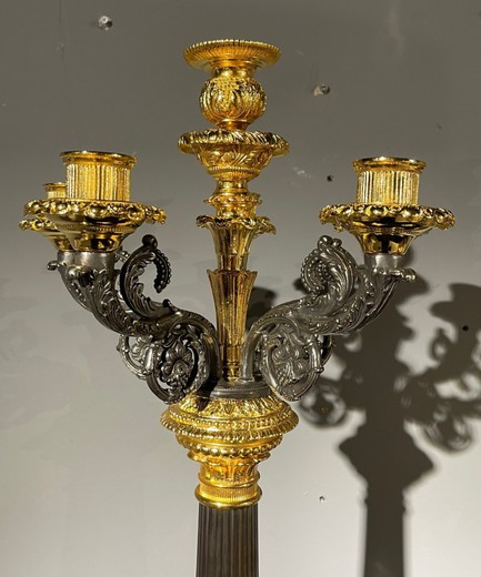 Antique paired candelabra