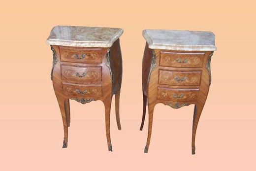 Antique twin bedside tables