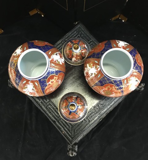 Antique pair vases Imari