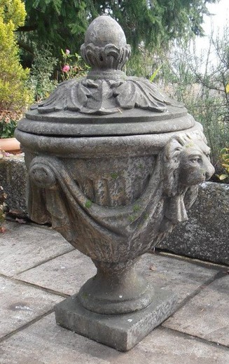 Antique pair flowerpots