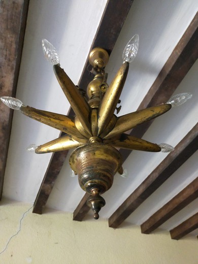 Antique Brass Sabbath Candelabra