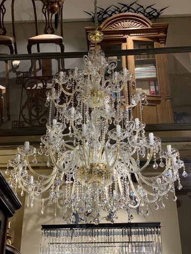 Large crystal chandelier