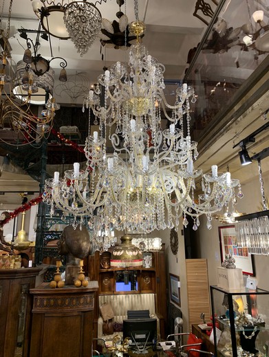 Large crystal chandelier