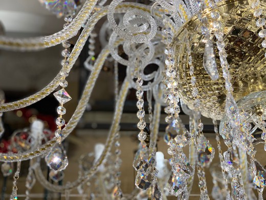 Large crystal chandelier