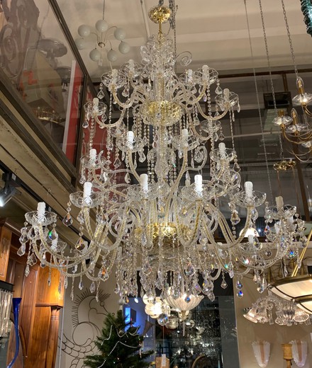 Large crystal chandelier