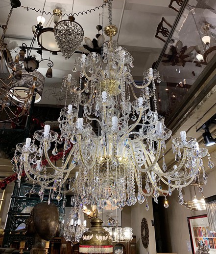 Large crystal chandelier