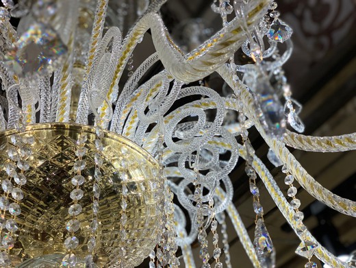 Large crystal chandelier