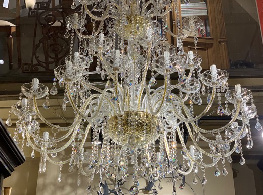 Large crystal chandelier