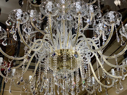 Large crystal chandelier