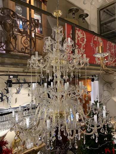 Large crystal chandelier