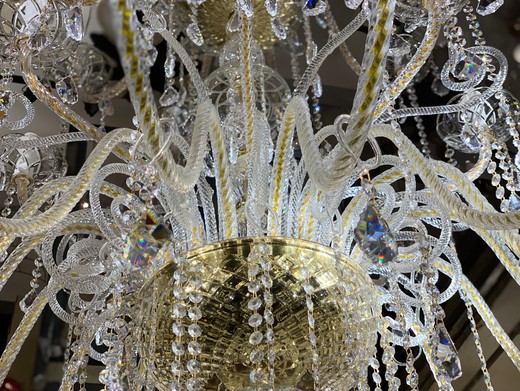 Large crystal chandelier