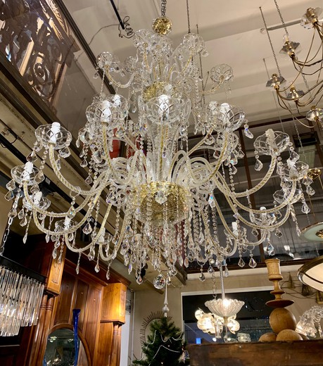 Large crystal chandelier