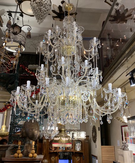 Large crystal chandelier