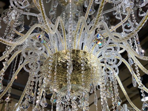 Large crystal chandelier