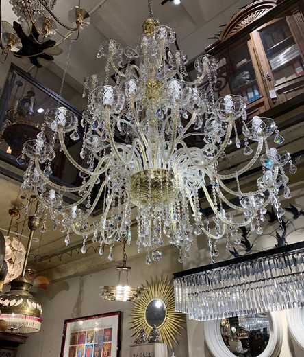 Large crystal chandelier