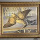 Antique painting “Still life. Bittern and woodpecker. "