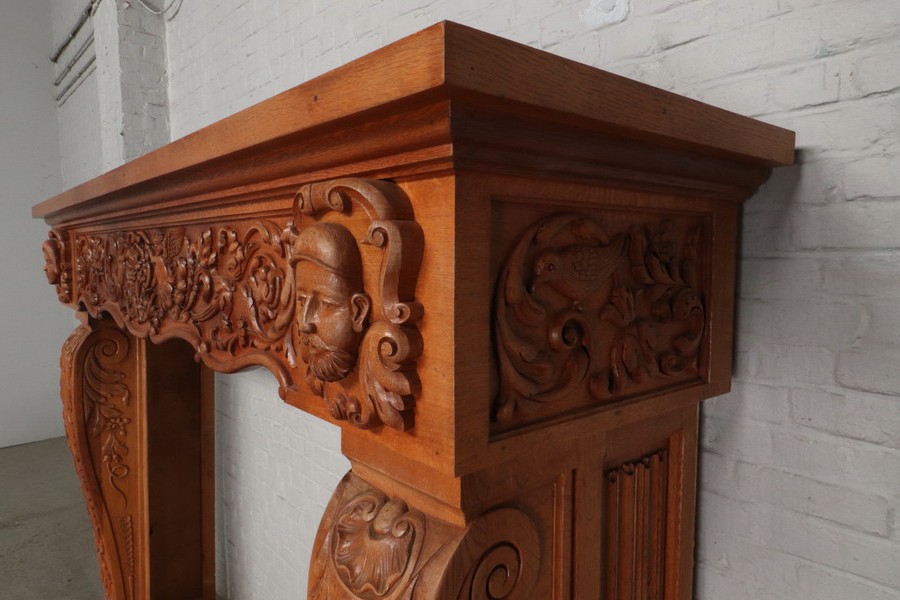 Antique fireplace portal