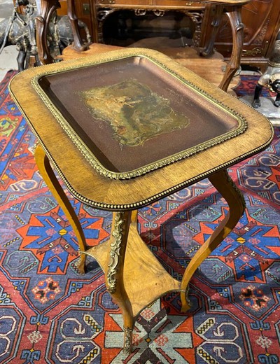 Antique handicraft table