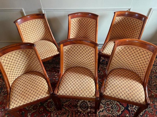 Set of six antique armchairs