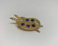 Vintage brooch "Palette"