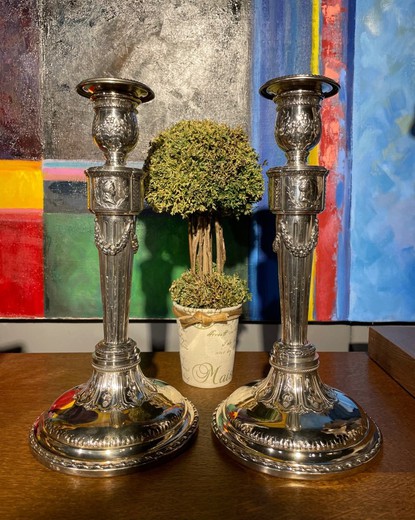 Vintage paired candlesticks
