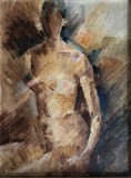 Antique painting "Nude"