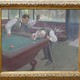 Antique painting "Billiard Party"