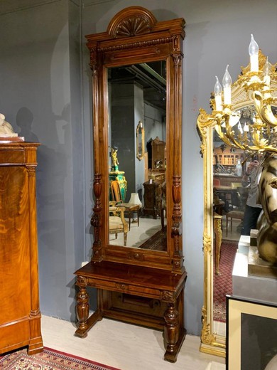 Antique art nouveau mirror