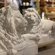 Pair marble Lions sculptures